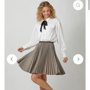 Shop dolly Elegant Pleated mocca/greyish skirt